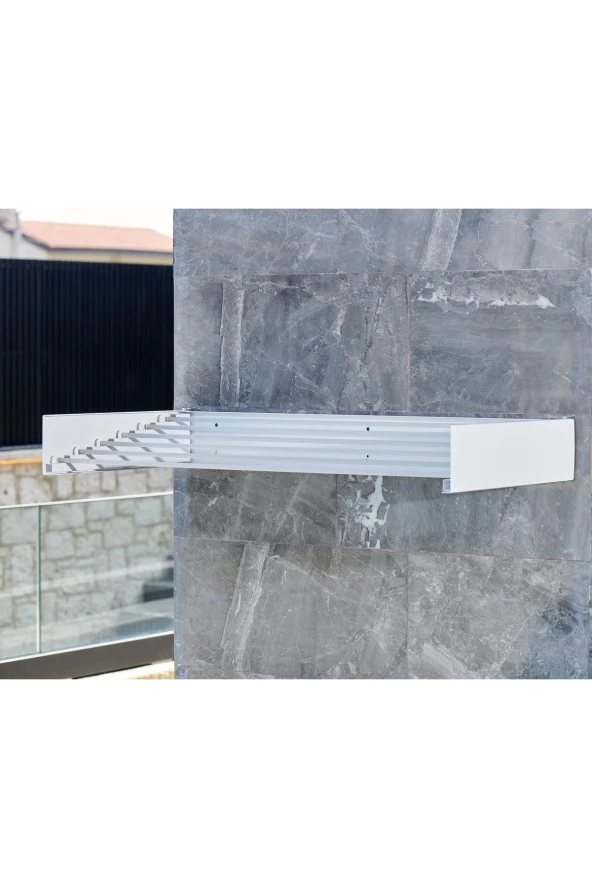 Design Kurutmalık Çamaşır Askısı (BEYAZ-100CM) - Duvara Monte, Katlanabilir Çamaşırlık - - 4