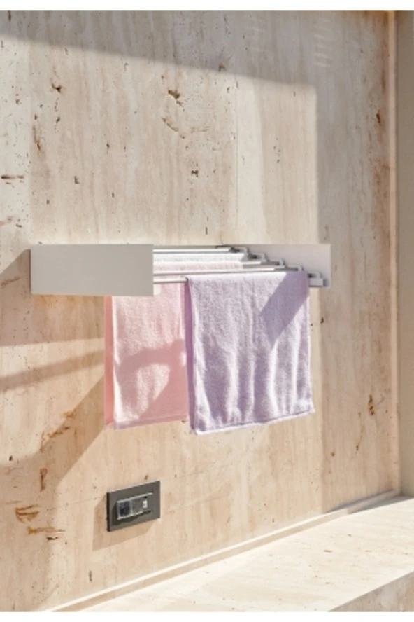 Design Kurutmalık Çamaşır Askısı - Duvara Monte, Katlanabilir Çamaşırlık - (antrasit-70cm) - 6