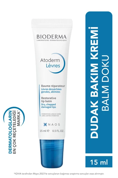 BIODERMA Atoderm Lip Balm Kuru, Çatlamış Dudak Besleyici Nemlendirici Dudak Kremi Avokado Ve Shea Yağı 15 ml 3701129801000