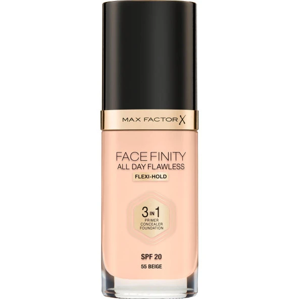Max Factor Fondöten 55 Beige FaceFinity All Day Flawless 3N 1 - SPF20 - 30HR