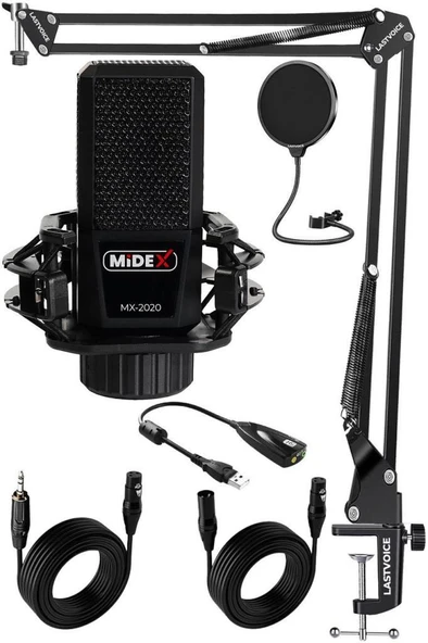 Midex MX-2020 STF Stüdyo Kondenser Mikrofon Stand Filtre ürün görseli