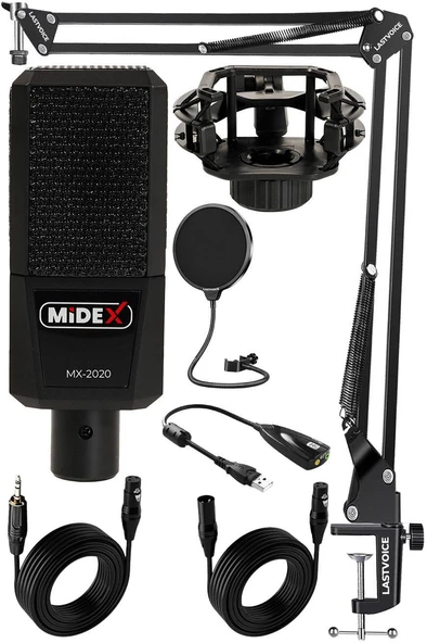 Midex MX-2020 STF Stüdyo Kondenser Mikrofon Stand Filtre - 3