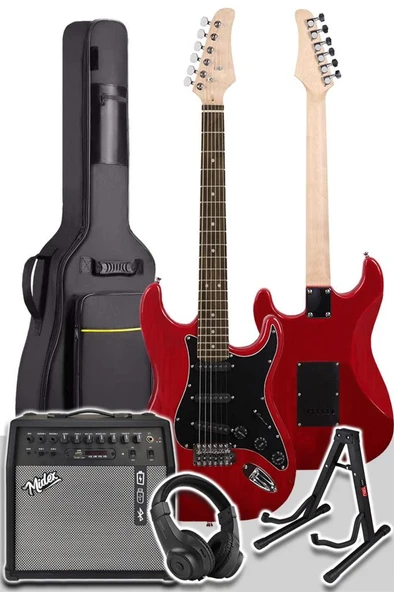 Midex RPH-30RD-50AMP Gül Klavye SSS 50W Amfili Elektro Gitar Seti - Resim 3