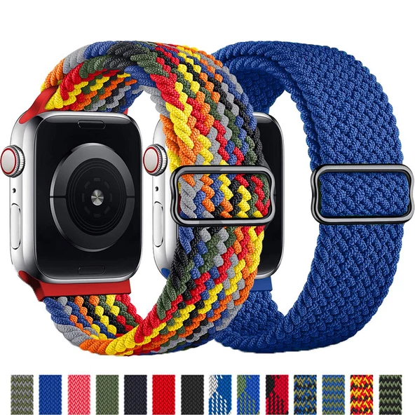 Apple Watch 10 42mm - 38/40/41mm Kordon Örgü Tokalı Kordon 2/3/4/5/6/se/7/8/9