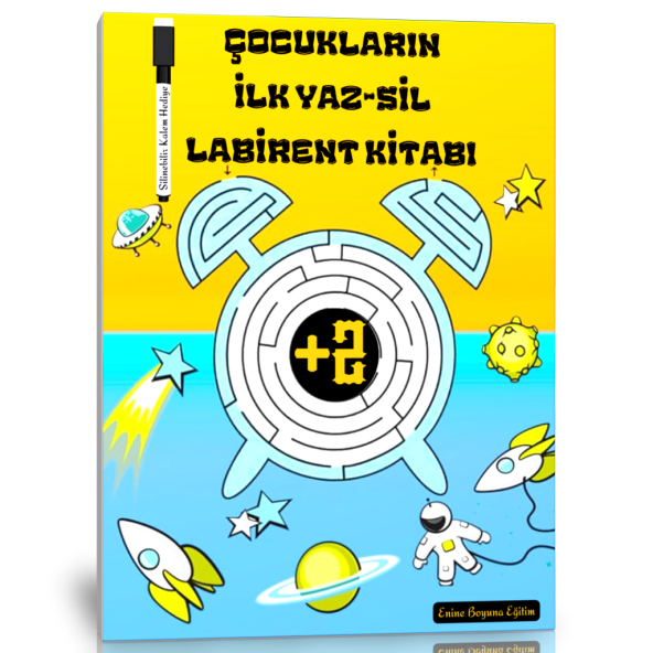Çocukların İLK YAZ-SİL Labirent Kitabı (2 Yaş Üzeri Tüm Çocuklara)