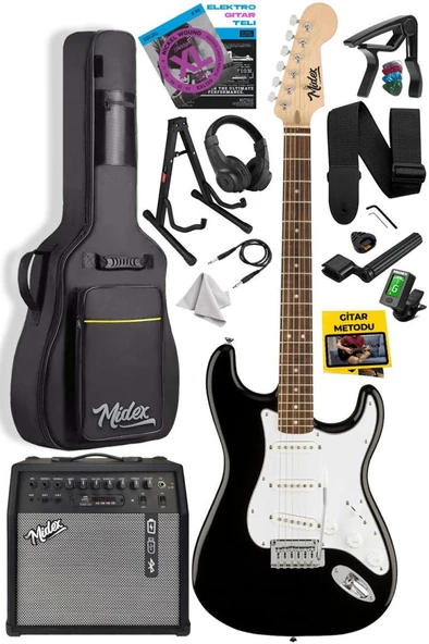 Midex RPH-30WB-50AMP Gül Klavye SSS 50W Amfili Elektro Gitar Seti ürün görseli 1