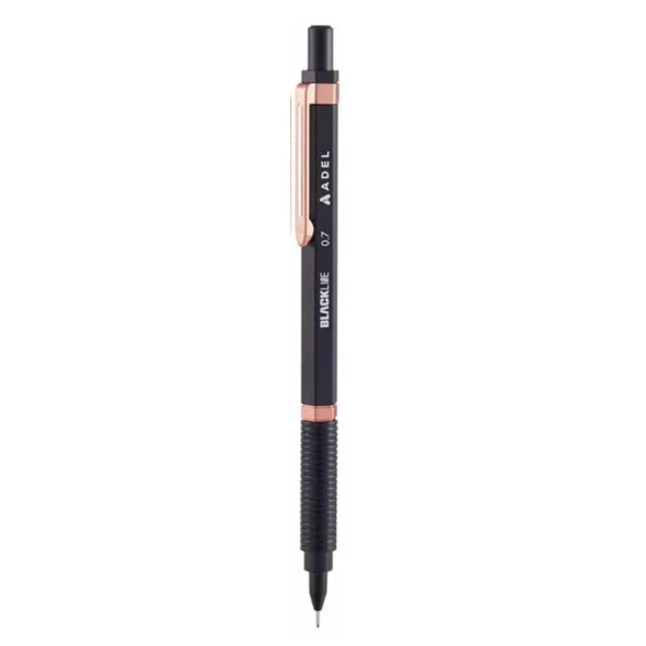Adel Blackline Metal Gövdeli Versatil Kalem 0.7 Mm SİYAH-ROSE