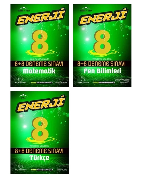 LGS 8.SINIF ENERJİ MATEMATİK FEN VE TÜRKÇE 8+8 DENEME