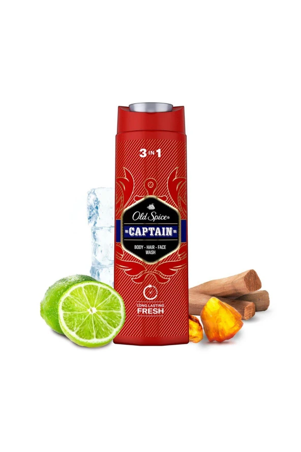 Old Spice 3ın1 Duş jeli Şampuan 400 ml Captain