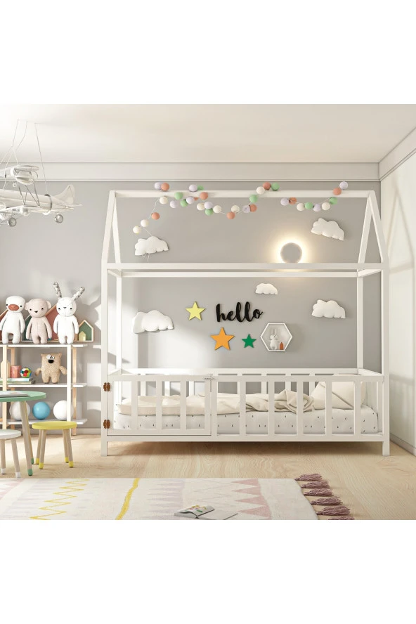 GİVAYO WOOD'STEDDY MONTESSORİ YATAK BEYAZ KAPILI - 3