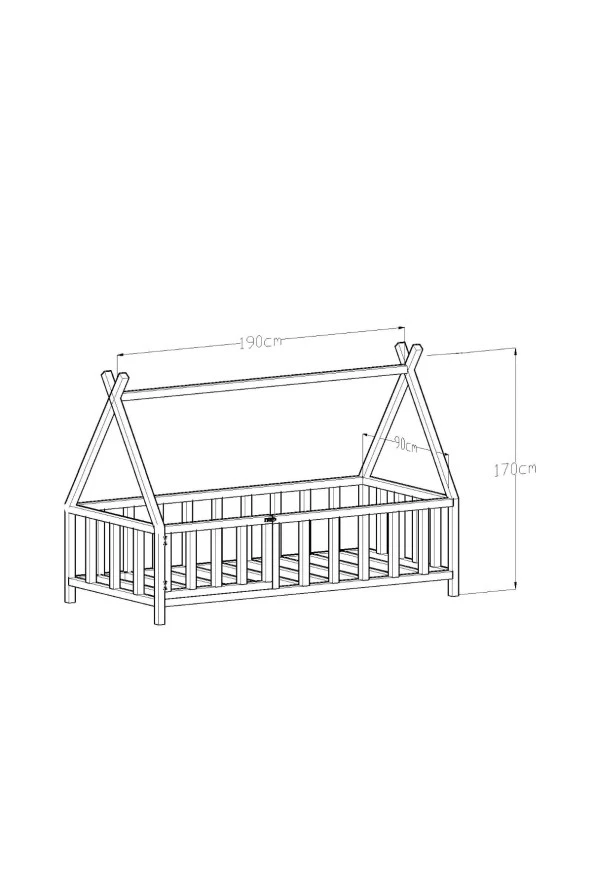 GİVAYO WOOD'SJOY MONTESSORİ YATAK BEYAZ KAPILI - 4