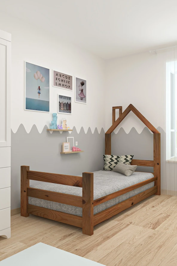 GİVAYO WOOD'SMONTESSORİ CEVİZ YATAK 90 X 190