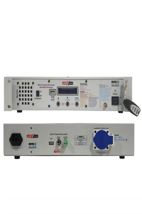 Lastvoice ZS-119R USB Kumandalı Okul Zili (Pandemi Anonsu İstiklal Marşı) - 2