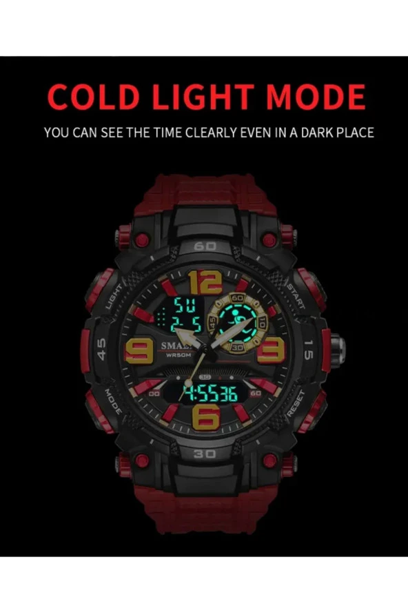 SMAEL Dijital ve Analog Erkek Kol Saati - Resim 2