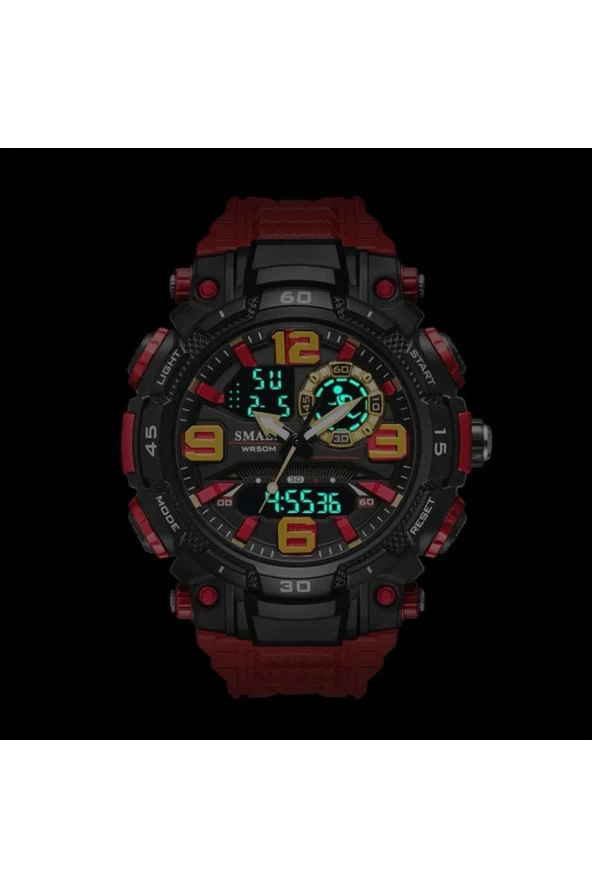 SMAEL Dijital ve Analog Erkek Kol Saati - Resim 3