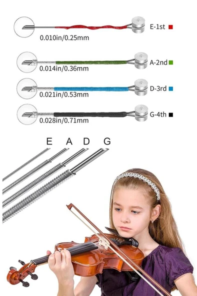 Midex Kmc-401x 2'li Paket Keman Teli Seti Profesyonel (2 Takım TEL + Susturucu + Reçine) - Resim 2