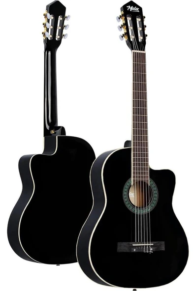 Midex MGX-100BK-BAG Üst Seviye Klasik Gitar 4/4 Sap Ayarlı Gül Klavye (Tuner Çanta Askı Capo Metod Pena) - Resim 4