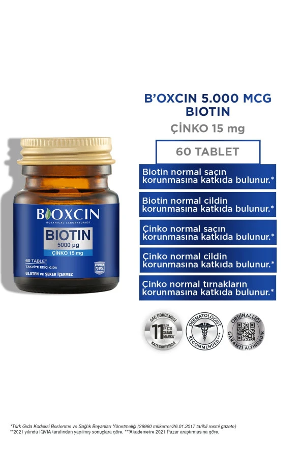 Bioxcin Biotin 5.000 Mcg 60 Tablet Şampuan 300 Ml - 2