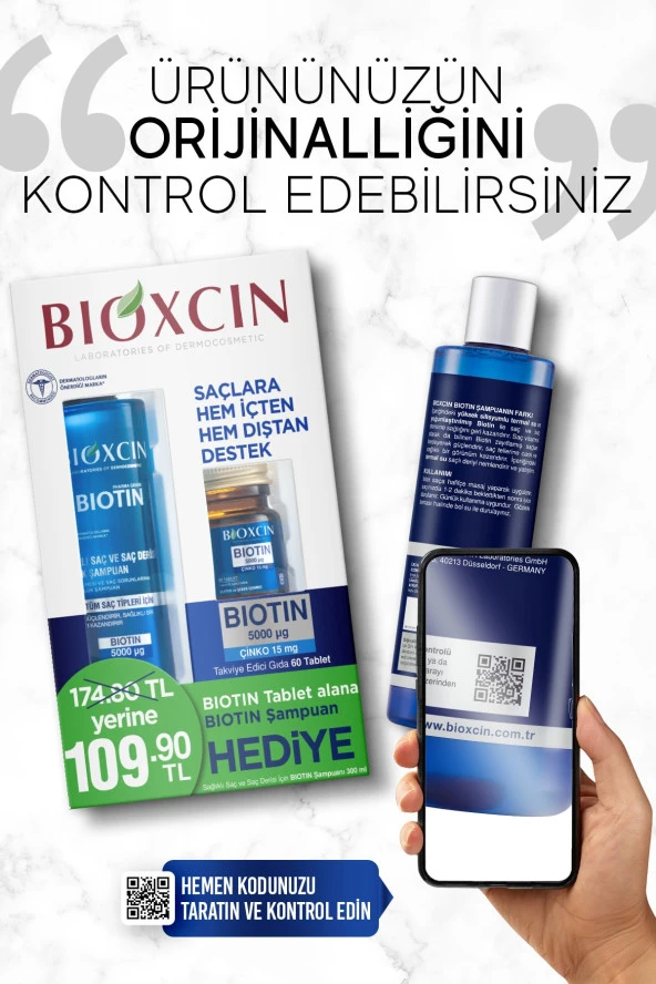 Bioxcin Biotin 5.000 Mcg 60 Tablet Şampuan 300 Ml - 4