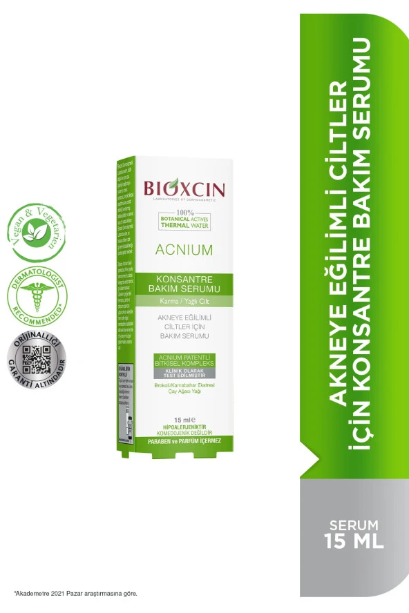 Bioxcin Acnium Konsantre Bakım Serumu 15 ml