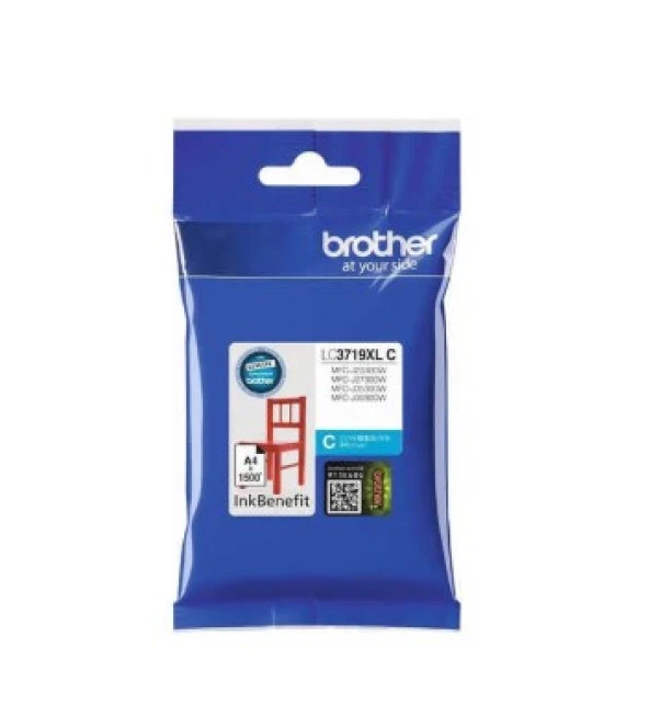 Brother LC3719XLC Mavi Orjinal Kartuş