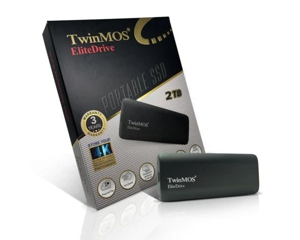 TWINMOS 2TB SSD TYPE-C/USB 3.2 HARİCİ KOYU GRİ PSSD2TBMEDB - 3
