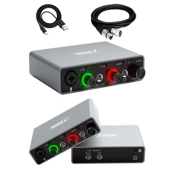 Stüdyo Ekipmanları Exclusive Paket-1 CX2 Mikrofon GLX-700GR Ses Kartı Stüdyo Kayıt Seti - 3
