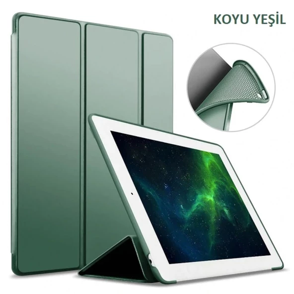 Apple iPad Air 2 9.7" Kılıf Arkası Silikon Smart Case A1566 A1567 - 7
