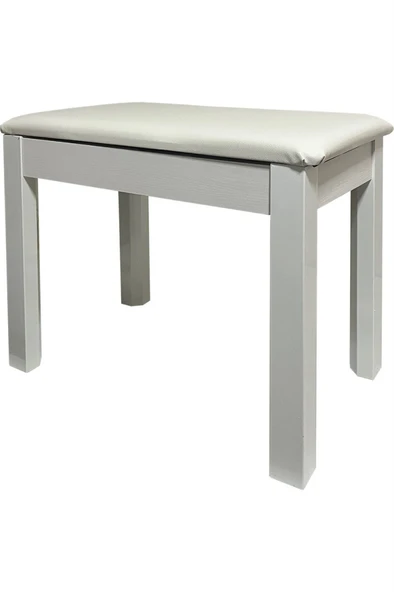 Midex TBX-144WH Üst Kalite Piyano Taburesi Gizli Bölmeli Beyaz Renk (32x54x48) - Resim 5