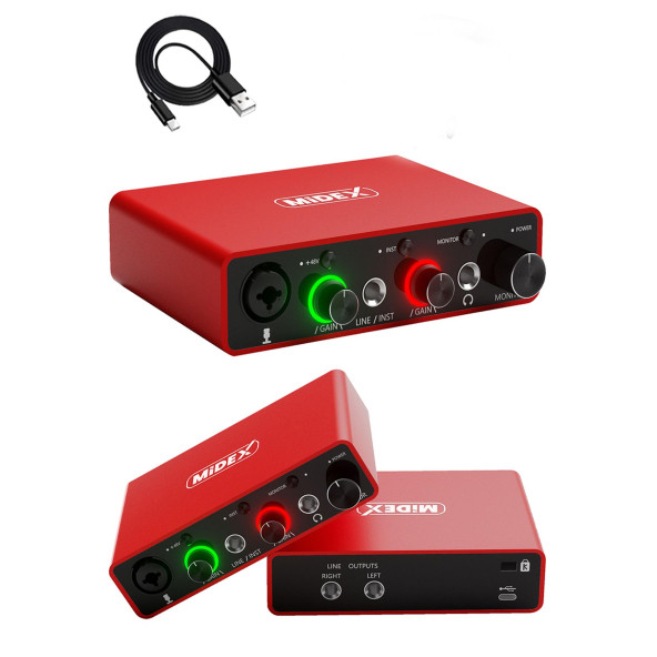 Stüdyo Ekipmanları Exclusive Paket-2 CX2 Mikrofon GLX-700RD Ses Kartı Stüdyo Kayıt Seti - 3