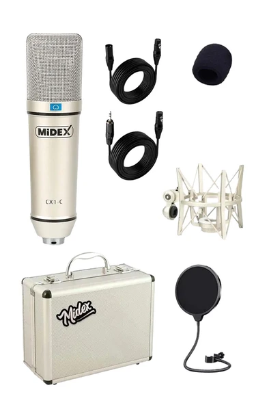 Stüdyo Ekipmanları Private Paket-3 CX1 Mikrofon VS15 Ses Kartı Stüdyo Kayıt Seti - Resim 2