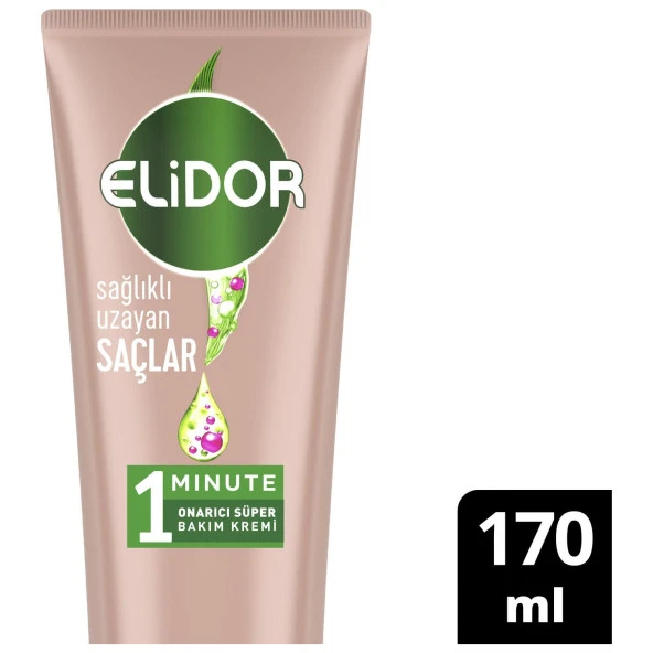 Elidor 1 Minute Onarıcı Süper Saç Bakım Kremi Sağlıklı Uzayan Saçlar 170 ml