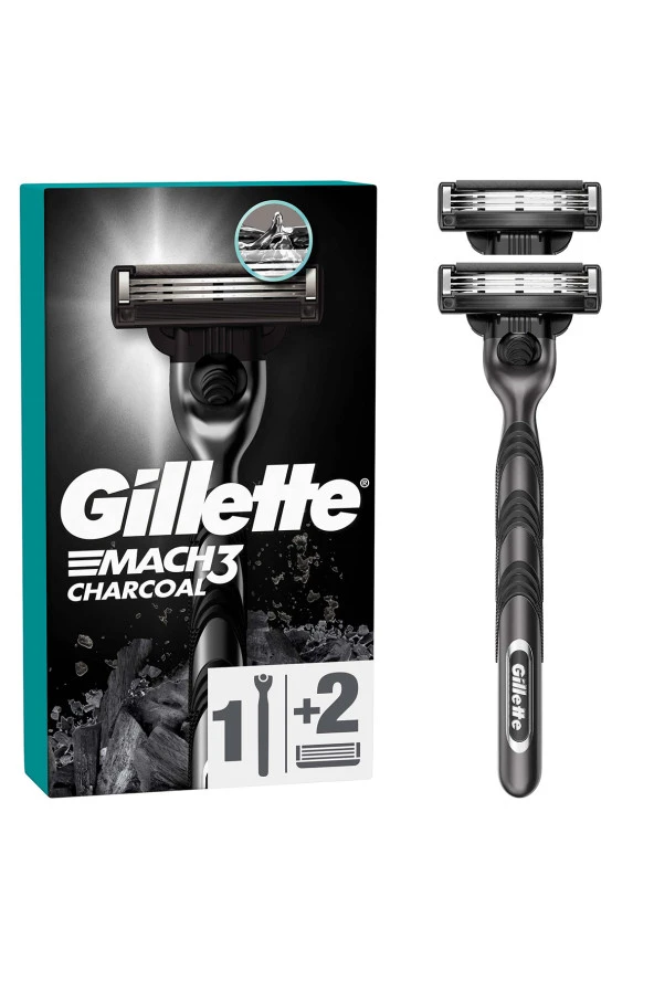 Gillette Mach3 Charcoal Yedekli Tıraş Makinesi