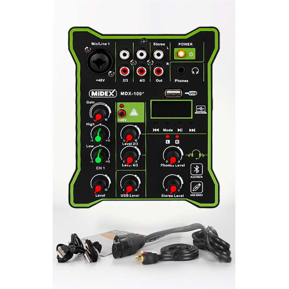Midex Wizard Paket-1 CX2 Stüdyo Mikrofon MDX-100 Stüdyo Kayıt Mikseri Kulaklık Ekipman Seti - 3