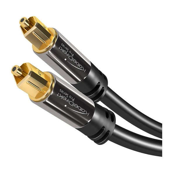 Kabel Direkt – Optik Kablo/Toslink Kablosu 2m (Toslink Optik Dijital Kablo-Toslink, Ses Çubuğu, Stereo Sistem,