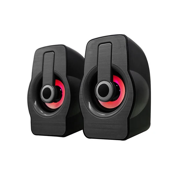 Snopy Snx23 2.0 Multimedia Rgb Işıklı 3W2 Usb Speaker,Siyah ürün görseli 1