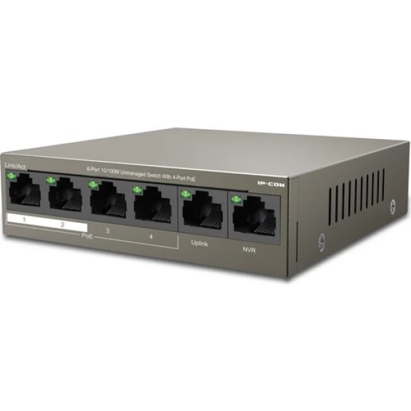 Ip-Com F1106P-4-63W 5-Port 10/100MBPS Unmanaged Poe Desktop Switch - 2
