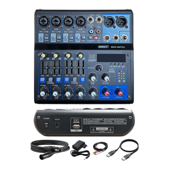 Midex Wizard Paket-3 CX2 Stüdyo Mikrofon MDX-06FXU Stüdyo Kayıt Mikseri Kulaklık Ekipman Seti - 3