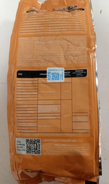 Gübretaş 20.20.20 NPK Ağaç Bitki Meyve Sebze Çiçek Gübre 1 KG - Resim 2