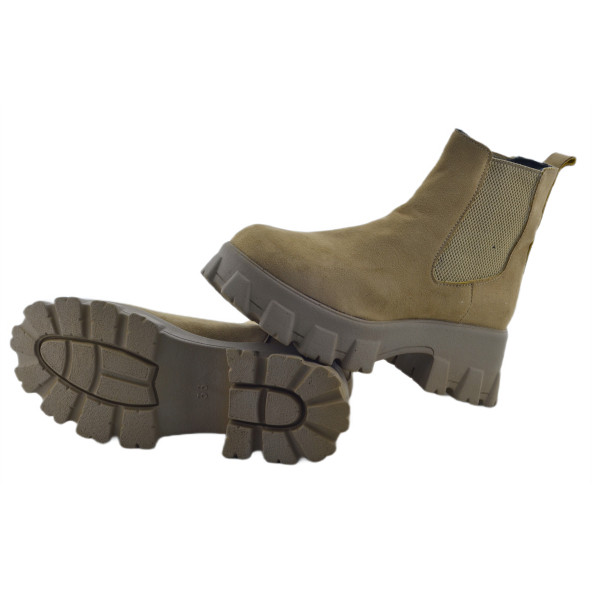 Yandan Lastikli Süet Kadın Bot Defolu - 3