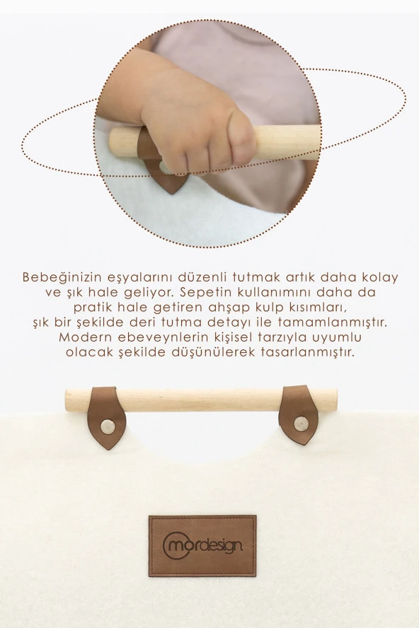 Keçe Çocuk Oyuncak/Kirli Çamaşır Depolama Sepeti, Çok Amaçlı Saklama Sepeti, Morbunny Serisi - 2