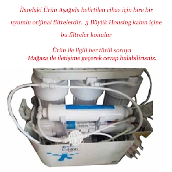 Sulook İhlas Aura Cebilon ve Housingli Tüm Su Arıtma Cihazlarına Uyumlu 5'li Filtre Seti - Resim 2