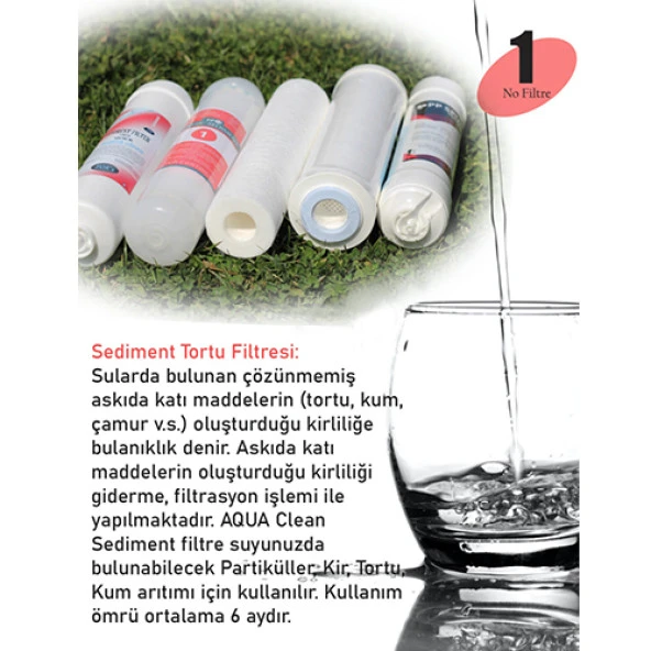 Sulook İhlas Aura Cebilon ve Housingli Tüm Su Arıtma Cihazlarına Uyumlu 5'li Filtre Seti - Resim 3