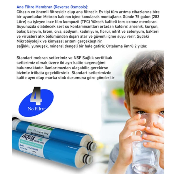 Sulook İhlas Aura Cebilon ve Housingli Tüm Su Arıtma Cihazlarına Uyumlu 5'li Filtre Seti - Resim 5