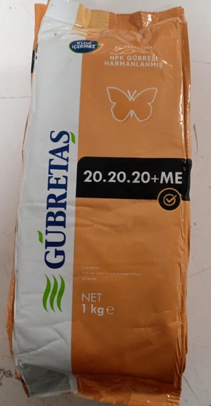 Gübretaş 20.20.20 NPK Ağaç Bitki Meyve Sebze Çiçek Gübre 1 KG ürün görseli 1