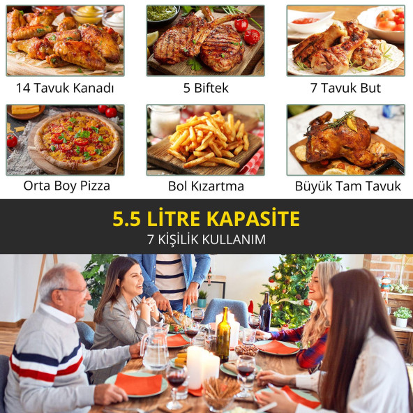 Dalle Airfryer XL DL-AF558T1 5.5 lt Yağsız Fritöz - 3
