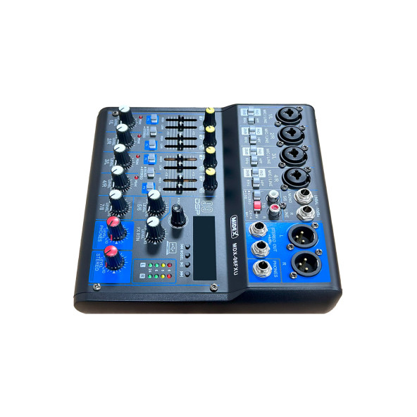 Midex MDX-06FXU Ses Mikseri Stüdyo Kayıt İçin 6 Kanal Ses Kartlı 99 DSP Efektli (+48V-USB-Bluetooth) - 4