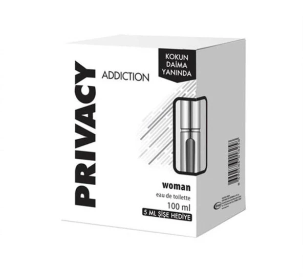 Privacy Addiction EDT 100 ml Bayan Parfüm + 5 Ml Doldurulabilir Sprey Hediyeli