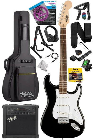 Midex RPH-30WB-25AMP Gül Klavye SSS 25W Amfili Elektro Gitar Seti ürün görseli 1