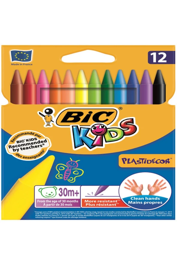 Bic Pastel Boya Plastidecor Karton Kutu 12 Li 920299
